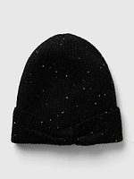 Kids Sparkle Bow Beanie