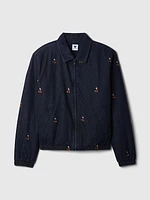 Gap × Disney Embroidered Denim Bomber Jacket