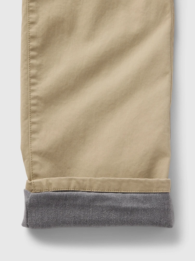 Kids Lined Modern Loose Khakis