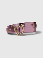 Kids Metallic Heart Belt