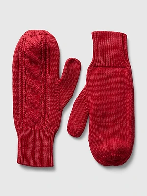 Cable-Knit Mittens