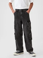 Kids Double Cargo Baggy Jeans