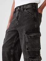 Kids Double Cargo Baggy Jeans