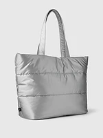 Metallic Puffer Tote Bag