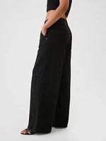 Mid Rise Cargo Baggy Jeans