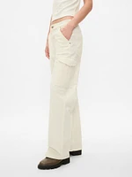 Mid Rise '90s Loose Cheetah Cargo Jeans