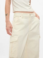 Mid Rise '90s Loose Cheetah Cargo Jeans