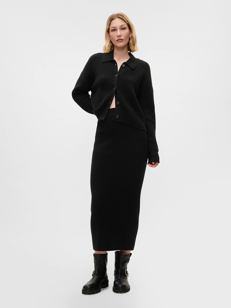 CashSoft Rib Sweater Maxi Skirt
