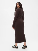 CashSoft Rib Midi Polo Sweater Dress