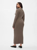 CashSoft Rib Midi Polo Sweater Dress