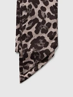 Recycled Satin Leopard Scarf