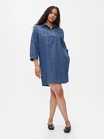 Denim Utility Mini Shirtdress