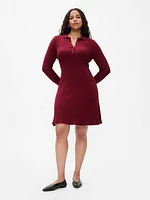 CashSoft Polo Mini Sweater Dress