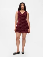 Velvet Floral Mini Dress