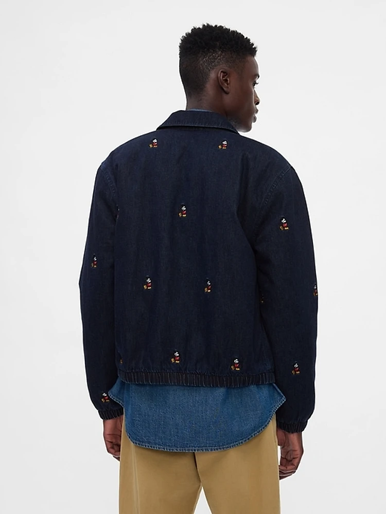 Gap × Disney Embroidered Denim Bomber Jacket