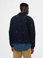 Gap × Disney Embroidered Denim Bomber Jacket