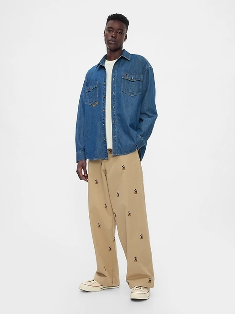 Gap × Disney Embroidered Baggy Khakis