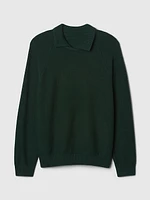 CashSoft Polo Sweater