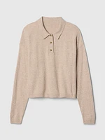 CashSoft Relaxed Polo Sweater