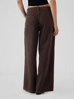 Mid Rise Cargo Baggy Jeans