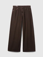 Mid Rise Cargo Baggy Jeans