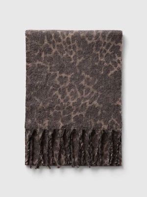 Leopard Fringe Scarf