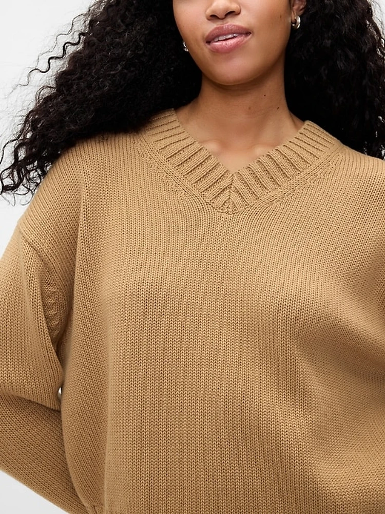 Oversized V-Neck Sweater