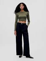 Modern Rib Cropped T-Shirt