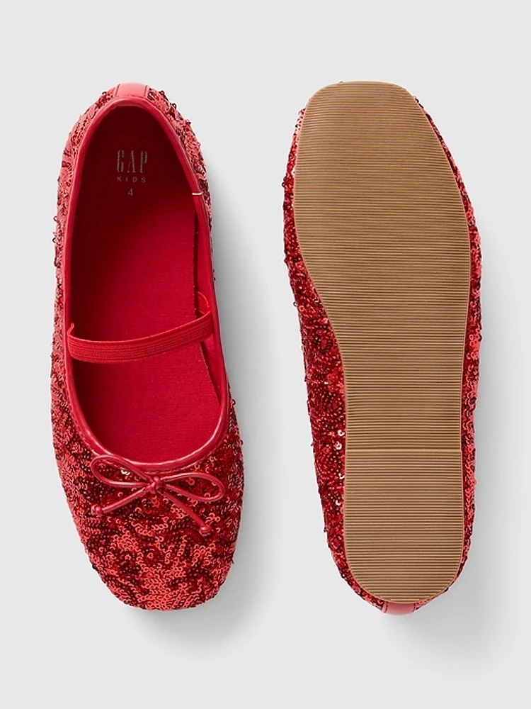 Kids Sequin Ballet Flats