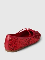 Kids Sequin Ballet Flats