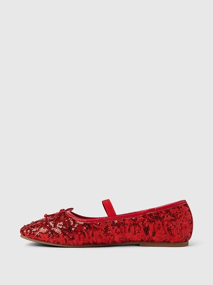 Kids Sequin Ballet Flats