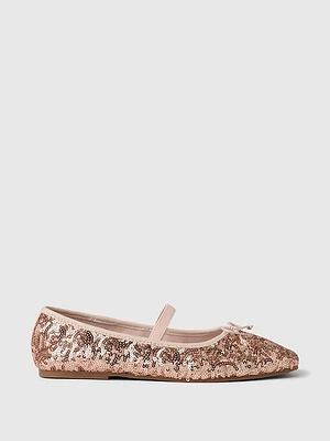 Kids Sequin Ballet Flats