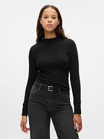 Essential Rib Mockneck T-Shirt