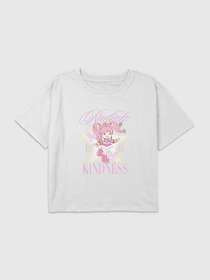 Kids Rainbow Brite Radiate Kindness Graphic Boxy Crop Tee