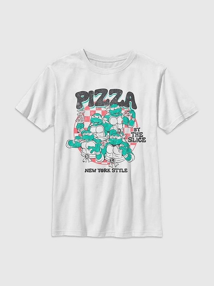 Kids Teenage Mutant Ninja Turtles Pizza By the Slice Graphic Tee