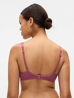 Lace Unlined Semi-Demi Bra