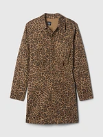 Leopard Denim Mini Dress