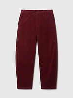 High Rise Corduroy Tapered Ankle Trousers