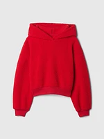 Kids Sherpa Cropped Hoodie