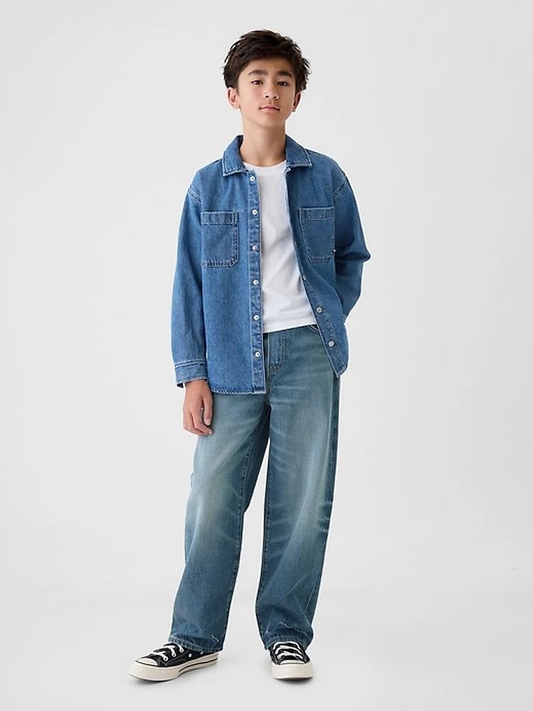 Kids UltraSoft Pull-On Baggy Jeans