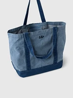 Gap Logo Denim Strap Tote Bag