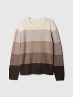 Kids CashSoft Striped Crewneck Sweater