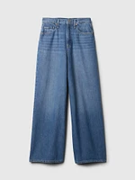 Mid Rise Cargo Baggy Jeans