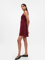 Velvet Floral Mini Dress