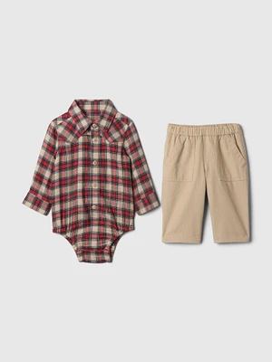 Baby Flannel Outfit Set