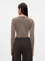 Modern Rib Cropped T-Shirt