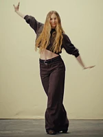 Mid Rise Cargo Baggy Jeans