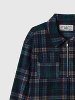 Kids Cozy Half-Zip Shirt Jacket