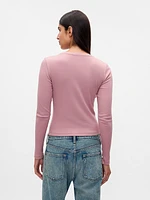 Modern Rib Cropped T-Shirt