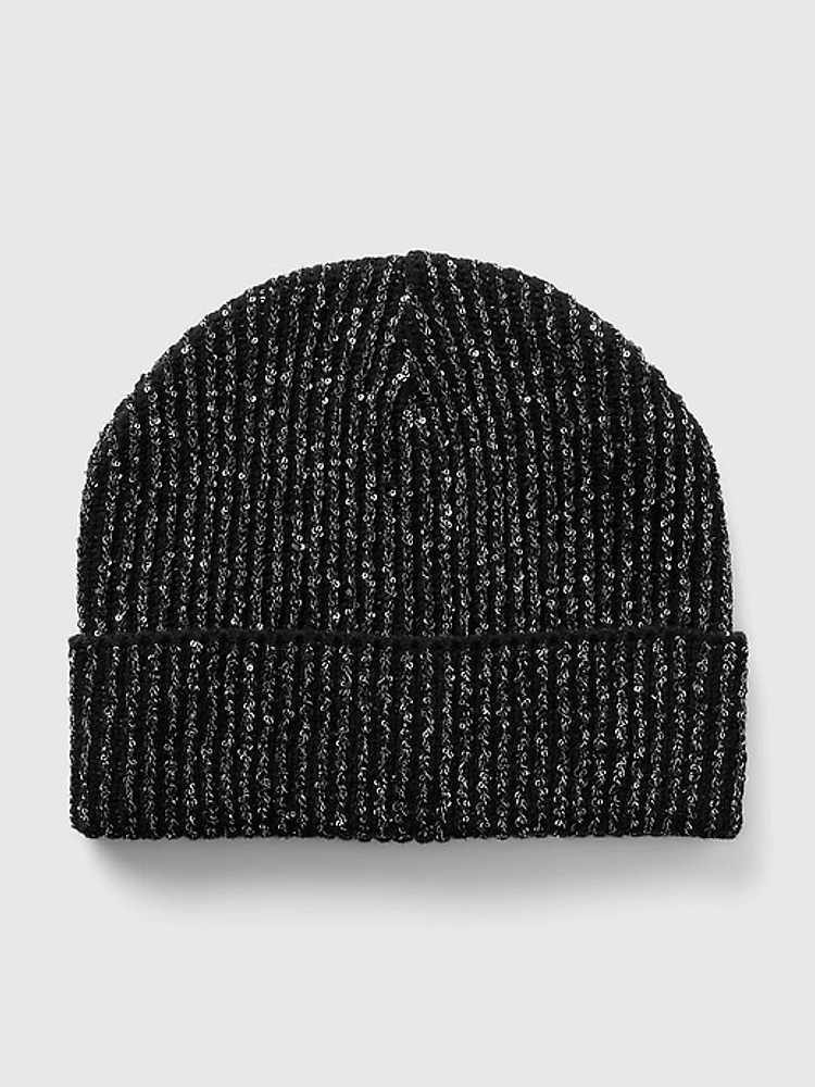 Metallic Sequin Beanie